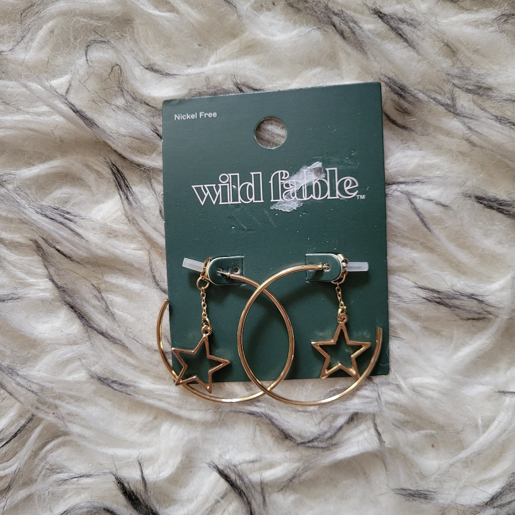Wild Fable Hoop Earrings With Star